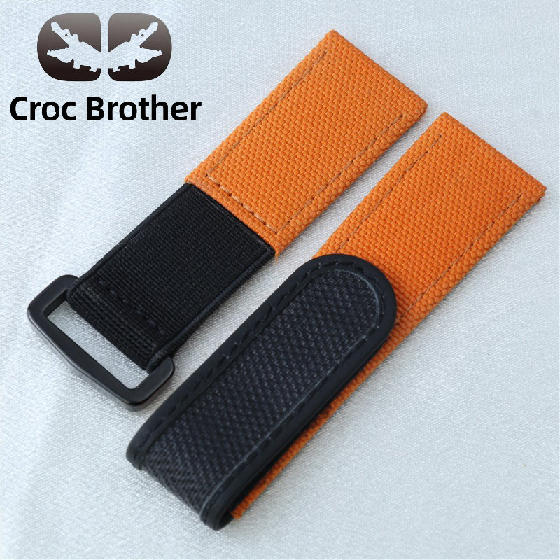 Velcro Hook Loop - 22mm nylon lederen horlogeband met klittenband