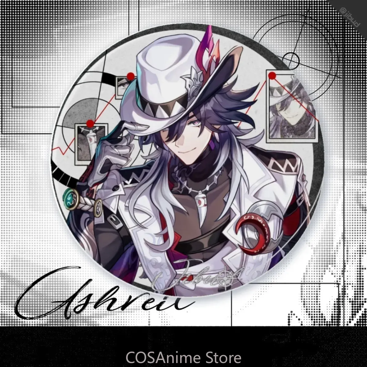 Acrylic Cosplay Prop - Ashveil Badge Anime Honkai: Star Rail