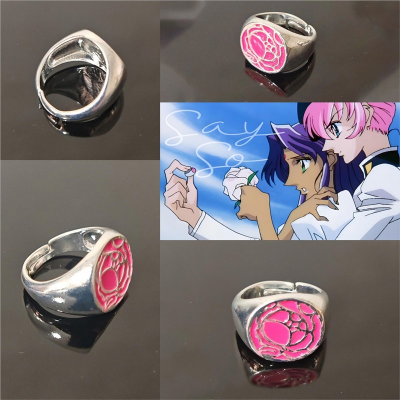 Roze roosring Tenjou Utena Rev - Cosplay Floating Prop recensie en prijs